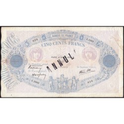 F 31-15 - 16/06/1938 - 500 francs - Bleu et rose modifié - Série E.2982 - Annulé - Etat : TB