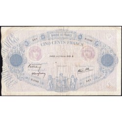 F 31-24 - 02/02/1939 - 500 francs - Bleu et rose modifié - Série B.3185 - Etat : B+