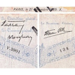 F 31-53 - 21/12/1939 - 500 francs - Bleu et rose modifié - Série V.3901 - Annulé - Etat : B