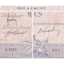 F 36-31 - 04/04/1917 - 1000 francs - Bleu et rose - Série J.1031 - Etat : TB+