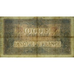 F 36-31 - 04/04/1917 - 1000 francs - Bleu et rose - Série J.1031 - Etat : TB+