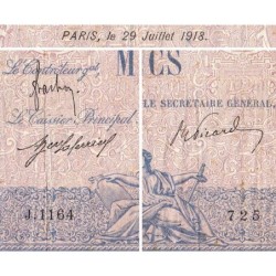 F 36-32 - 29/07/1918 - 1000 francs - Bleu et rose - Série J.1164 - Etat : B+ à TB-