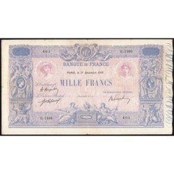 F 36-34 - 17/12/1919 - 1000 francs - Bleu et rose - Série G.1380 - Etat : TB+ à TTB-