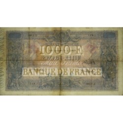 F 36-34 - 17/12/1919 - 1000 francs - Bleu et rose - Série G.1380 - Etat : TB+ à TTB-