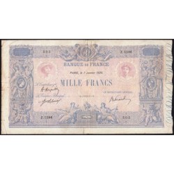 F 36-35 - 07/01/1920 - 1000 francs - Bleu et rose - Série Z.1396 - Etat : TB