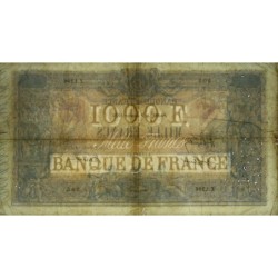 F 36-35 - 07/01/1920 - 1000 francs - Bleu et rose - Série Z.1396 - Etat : TB