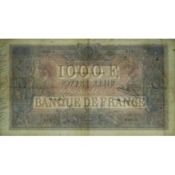 F 36-38 - 29/05/1922 - 1000 francs - Bleu et rose - Série C.1604 - Etat : TB+ à TTB