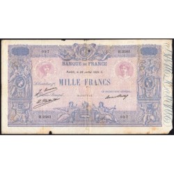 F 36-43 - 26/07/1926 - 1000 francs - Bleu et rose - Série H.2583 - Etat : TB-