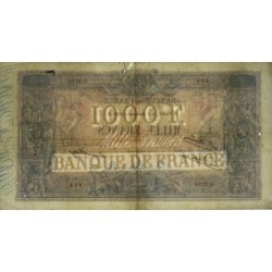F 36-43 - 04/09/1926 - 1000 francs - Bleu et rose - Série O.2718 - Etat : B+