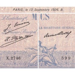 F 36-43 - 13/09/1926 - 1000 francs - Bleu et rose - Série J.2514 - Etat : TTB+