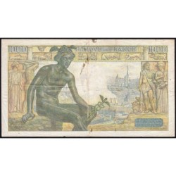 F 40-01 - 28/05/1942 - 1000 francs - Déesse Déméter - Série Z.211 - Etat : TB