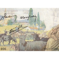 F 40-02 - 11/06/1942 - 1000 francs - Déesse Déméter - Série N.466 - Etat : TB