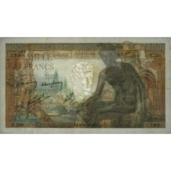 F 40-03 - 20/06/1942 - 1000 francs - Déesse Déméter - Série E.596 - Etat : TTB