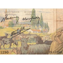 F 40-06 - 03/09/1942 - 1000 francs - Déesse Déméter - Série Z.1290 - Etat : B+