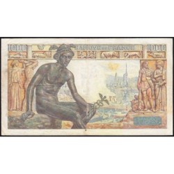 F 40-08 - 08/10/1942 - 1000 francs - Déesse Déméter - Série L.1490 - Etat : TB+