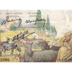 F 40-12 - 03/12/1942 - 1000 francs - Déesse Déméter - Série R.2086 - Etat : TB+