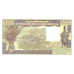 Bénin - Pick 206Bm - 500 francs - Série D.22 - 1991 - Etat : SUP
