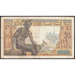 F 40-14 - 23/12/1942 - 1000 francs - Déesse Déméter - Série V.2415 - Etat : TB