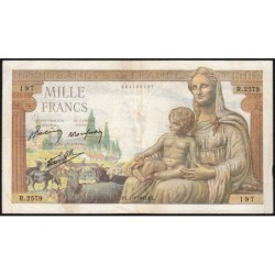 F 40-15 - 07/01/1943 - 1000 francs - Déesse Déméter - Série V.2415 - Etat : TB