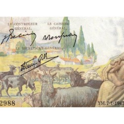 F 40-15 - 07/01/1943 - 1000 francs - Déesse Déméter - Série G.2988 - Etat : SUP-