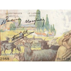 F 40-15 - 07/01/1943 - 1000 francs - Déesse Déméter - Série G.2988 - Etat : SUP