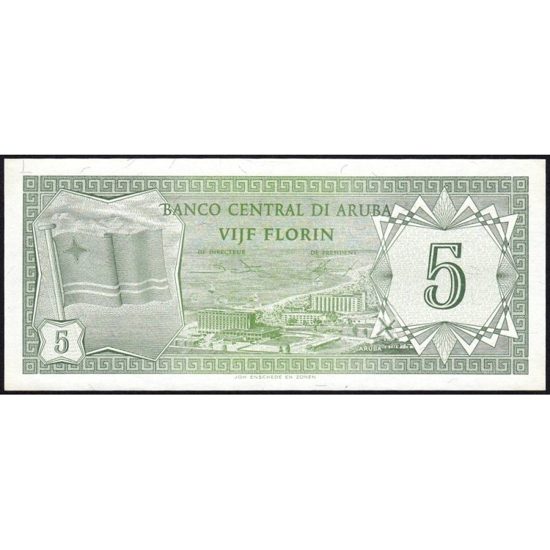 Aruba - Pick 1 - 5 florin - 01/01/1986 - Etat : SPL+