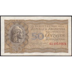 Argentine - Pick 261_2 - 50 centavos - Série B - 1951 - Etat : SUP+