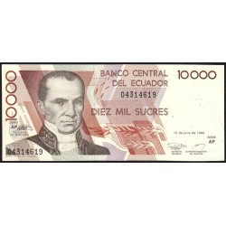 Equateur - Pick 127c_2a - 10'000 sucres - Série AP - 12/07/1999 - Etat : TTB+