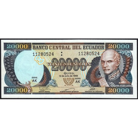 Equateur - Pick 129d_4a - 20'000 sucres - Série AK - 12/07/1999 - Etat : SUP
