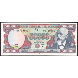 Equateur - Pick 130d_1a - 50'000 sucres - Série AJ - 12/07/1999 - Etat : SUP