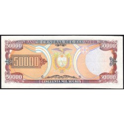 Equateur - Pick 130d_1a - 50'000 sucres - Série AJ - 12/07/1999 - Etat : SUP