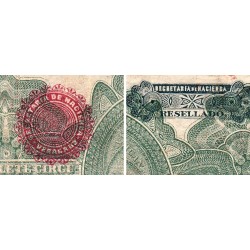 Gouv. Prov. du Mexique - Veracruz - Pick S 1104a - 5 pesos - Série B - Lettre A - 01/12/1914 - Etat : TTB-