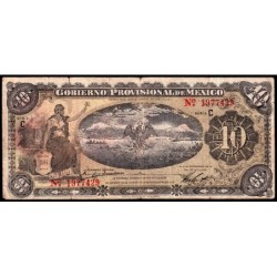 Gouv. Prov. du Mexique - Veracruz - Pick S 1108a - 10 pesos - Serie C - 01/12/1914 - Etat : TB