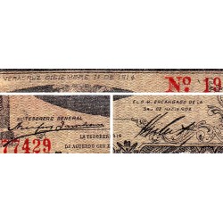 Gouv. Prov. du Mexique - Veracruz - Pick S 1108a - 10 pesos - Serie C - 01/12/1914 - Etat : TB