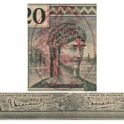 Nouvelles Hébrides - Pick 7 - 20 francs - Série F/T - 1945 - Etat : TB+