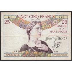 Martinique - Pick 12_4 - 25 francs - Série J.61 - 1945 - Etat : TB+