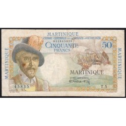 Martinique - Pick 30 - 50 francs - Série T.5 - 1946 - Etat : TB à TB+