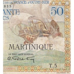 Martinique - Pick 30 - 50 francs - Série T.5 - 1946 - Etat : TB à TB+