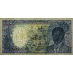 Gabon - Pick 10a_3 - 1'000 francs - Série P.09 - 01/01/1990 - Etat : TB à TB+