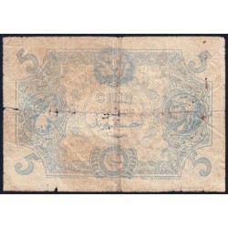 Algérie - Pick 71b_1 - 5 francs - Série Z.718 - 16/10/1915 - Etat : B+ à TB-