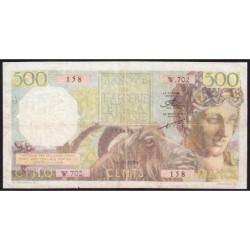 Algérie - Pick 106b_2 - 500 francs - Série W.702 (remplacement) - 26/04/1954 - Etat : TB à TB+