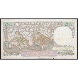Algérie - Pick 106b_2 - 500 francs - Série W.702 (remplacement) - 26/04/1954 - Etat : TB à TB+