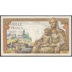 F 40-20 - 25/02/1943 - 1000 francs - Déesse Déméter - Série M.4596 - Etat : TB+