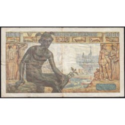 F 40-21 - 08/04/1943 - 1000 francs - Déesse Déméter - Série H.4689 - Etat : TB-