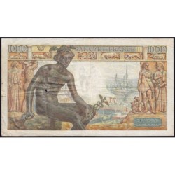 F 40-21 - 08/04/1943 - 1000 francs - Déesse Déméter - Série O.4704 - Etat : TB-