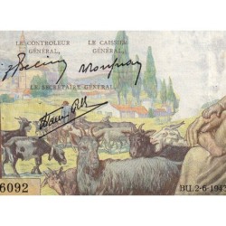 F 40-26 - 02/06/1943 - 1000 francs - Déesse Déméter - Série U.6092 - Etat : TTB