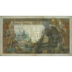 F 40-33 - 19/08/1943 - 1000 francs - Déesse Déméter - Série Y.7769 - Etat : TB+ à TTB