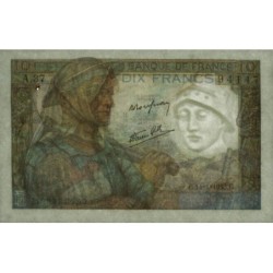 F 08-07 - 14/01/1943 - 10 francs - Mineur - Série A.37 - Etat : SUP