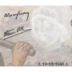 F 08-16 - 19/12/1946 - 10 francs - Mineur - Série Z.119 - Etat : TTB+