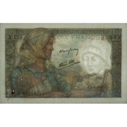 F 08-17 - 09/01/1947 - 10 francs - Mineur - Série X.129 - Etat : SUP-
